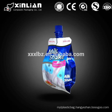 Colorful stand up spout pouch for liquid packaging